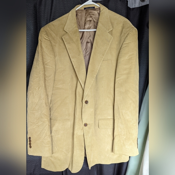 Men's tan corduroy sports coat size 46L - Picture 1 of 4
